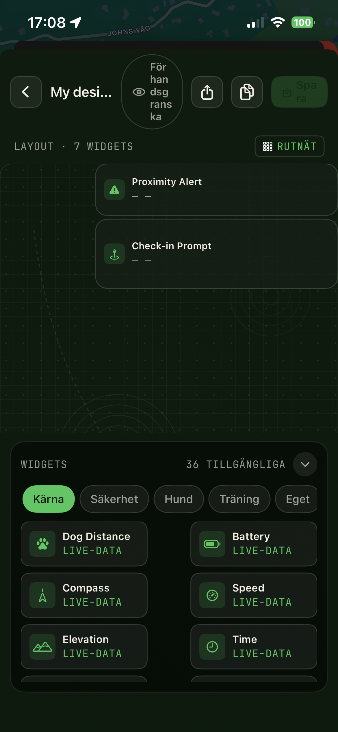 GRIDStudio layout-editor med widget-katalog